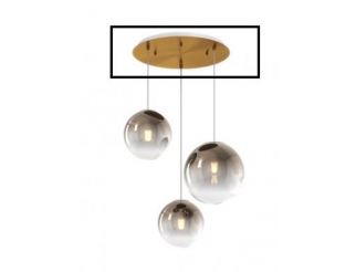 ROSONE D.40CM - 3 FORI OTTONE SATINATO