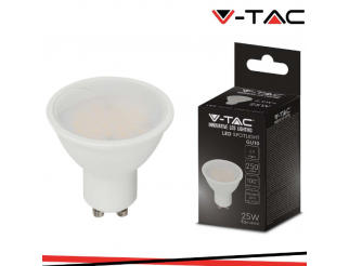 V-TAC Led lampadina 2.9w gu10 smd white plastica milky cover 4000
