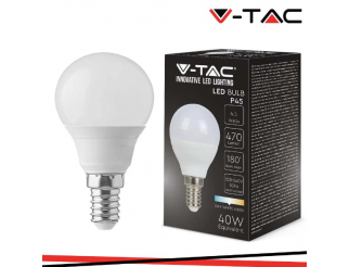 V-TAC Led lampadina 4.5w e14 p45 4000k