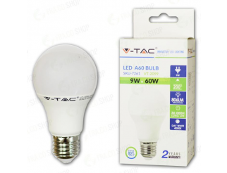 LED LAMPADINA - 9W E27 A60 THERMOPLASTICA WHITE 6400K                                                                   