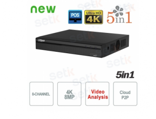 DVR Videoregistratore Dahua XVR 8 Canali con 5 tecnologie in 1 HDCVI+AHD+TVI+ANAL+IP