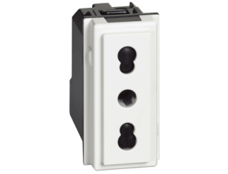 LIVING NAW PRESA BIPASSO 2P+T 10/16A 250V BIANCA