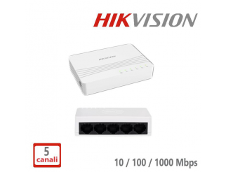 SWITCH 5CH HIKVISION 10/100/1000MBPS                                                                                                    