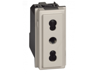 LIVING NAW PRESA BIPASSO 2P+T 10/16A 250V SABBIA