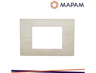 MAPAM Placca tecnopolimero spazzolato m6003sl-13 t2-gem 3p champag