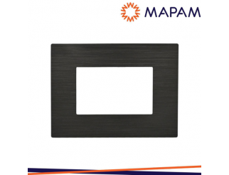 MAPAM Placca tecnopolimero spazzolato m6003sl-2 gem 3p nero