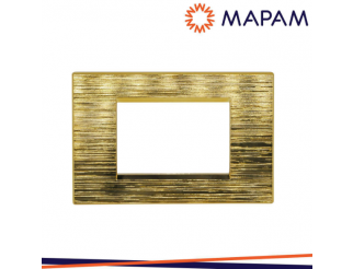 MAPAM Placca tecnopolimero spazzolato m6003sl-5 t2-gem 3p oro