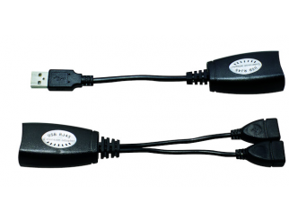 USB EXTENDER CON HUB 2 PORTE USB Mouse,Tastiera ADATTO PER CAVO CAT5e o CAT6 PORTATA 45m 