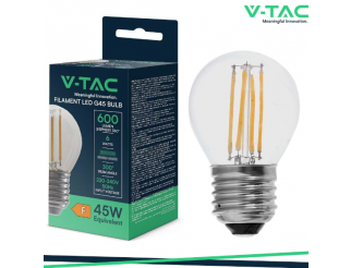 V-TAC Led lampadina 6w filament e27 g45 clear cover 4000k