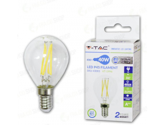FILAMENTO LED 4W COG E14 P45 BIANCO NATURALE 4500K                                                                      