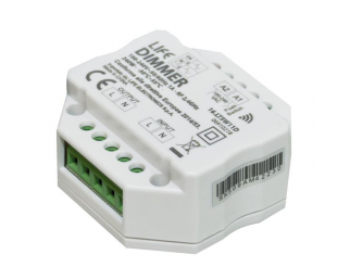 Ricevitore Dimmer monocolore triac da RF2,4GHz a 1CH*240W 100-240V~, con pulsante cablato,52x52x26mm