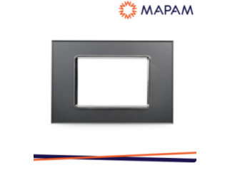 Mapan Placca vetro 6003bl-3 t2 3p silver