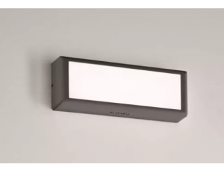 Isyluce Applique da esterni led 12w 4000k ip65 moderna antracite rettangolare
