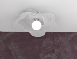Ripples plafoniera d.50 cm. 1 luce bianco- TopLight Illuminazione 1158/PL50-BI