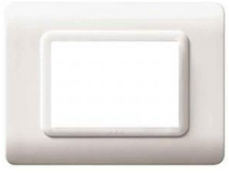 Ave placca tecnopolimero 44 bianco ral9010 3 moduli 44py03b