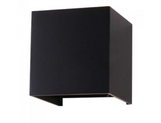 6W LAMPADA DA PARETE LED CORPO NERO QUADRATO IP65 BIANCO NATURALE 4000K                                                 