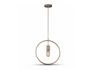 LAMPADARIO CON PORTALAMPADA GEOMETRICO ORO CHAMPAGNE ROTONDO                                                            