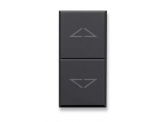AVE Doppio pulsante con frecce, Tekla S44, colore grigio Tekla, 1P NA+1P NA 10A 250v finitura opaca 
