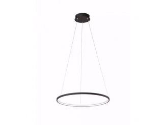 Sospensione Aluring rotonda colore nero cm 60x150h LED 26W 3200
