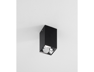 Plafone ISYLUCE nero prismatico con attacco GU10 diam.74x74x140