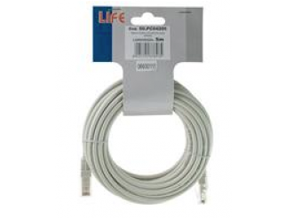 LIFE PATCH CORD UTP DRITTO CAT5e AWG26 1,0M GRIGIO