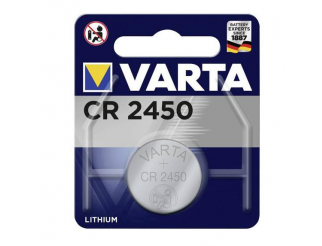 BATTERIA A BOTTONE CR 2450 LITIO VARTA 570MAH 3V                                                                                        