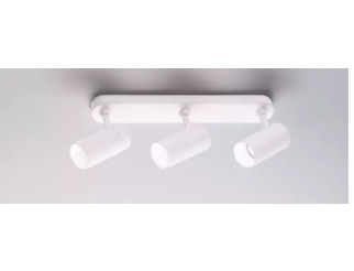 LAMPADA PARETE SOFFITTO ISYLUCE ORIENTABILE ALLUMINIO BIANCO 380X55X185 3XGU10