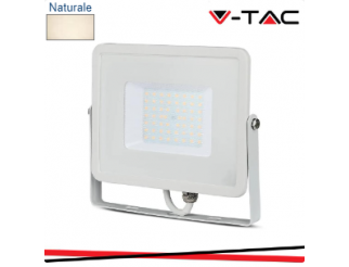V-TAC 50w led proiettore smd samsung chip corpo bianco 4000k