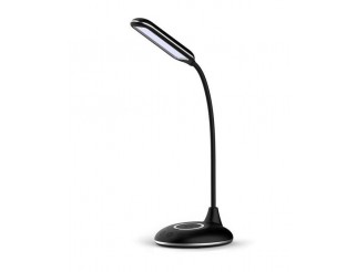 5W LED LAMPADA DA TAVOLO 3 IN 1 WIRELESS CARICABATTERIE ROUND CORPO NERO                                                
