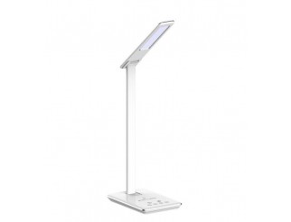 5W LED LAMPADA DA TAVOLO 3 IN 1 WIRELESS CARICABATTERIE QUADRATA CORPO BIANCO                                                           