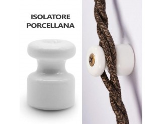 Isolatore porcellana bianco 19x20 k101 per treccia