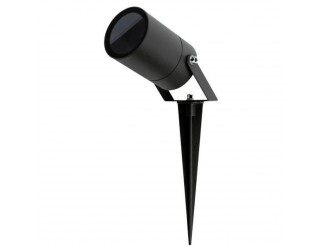 Portafaretto DA GIARDINO CON PICCHETTO per GU10, IP65, 220Vac, D60mm, ALLUMINIO NERO 