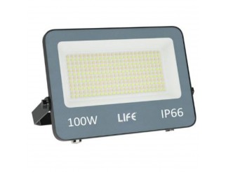 PROIETTORE GRIGIO IP66, LED SMD Serie FA6, 100W, 110°, 3000K/4000K/6500K, 220-240Vac, LM10000