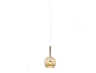 TOPLIGHT SOSPENSIONE FUTURE 1 LUCE PICCOLA ORO E ROSONE DA INCASSO OTTONE SATINATO