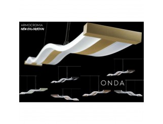 PROMOINGROSS ONDA SOSPENSIONE LINEARE DIMMER E DIN. ORO OPACO 47W 2700/6000K