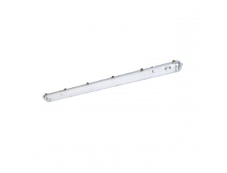 PLAFONIERA SLIM CON RIFLETTORE PER TUBI LED 2x120CM, IP65, ALIMENTAZIONE DIRETTA 220Vac