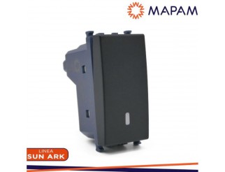 MAPAM Interruttore unipolare sun-t5 901n nero Arke'