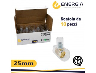 Morsetto unipolare 25mm 1 scatola da 10pz