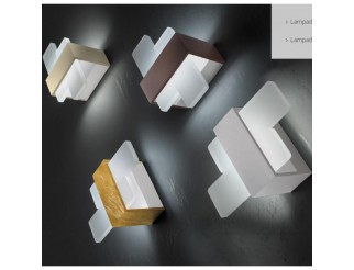 PROMOLUCE APPLIQUE LAMPADA DA PARETE CON LED INTEGRATO MONTATURA IN METALLO VERNICIATO CON DECORO NERO