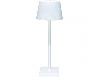 Lampada LED ricaricabile da tavolo con cavo USB, DIMMERABILE, 4W, LUCE 3000K, 130x130x380mm, C.BIANCA