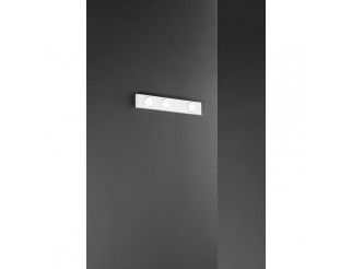 PERENZ BOTTONE PLAFONIERA IN METALLO COLORE BIANCO 3 LAMPADE GX53