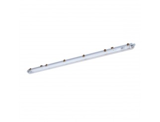 PLAFONIERA SLIM CON RIFLETTORE PER TUBI LED 1x120CM, IP65, ALIMENTAZIONE DIRETTA 220Vac