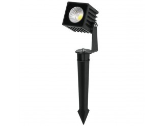 LIFE PUNTO LUCE DA GIARDINO A CUBO, IP65, BA45°, 220Vac 5W, 4000K, 450lm (F.T.), 50x69x263mm NERO
