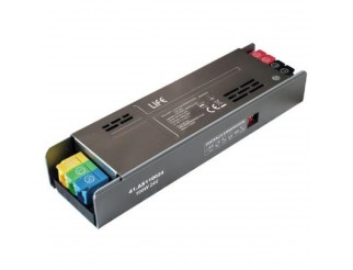 Alimentatore Metallico Serie 1 slim, 24Vdc 4,25A 100W Input 176-264Vac con soft start e selettore