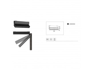 VIVIDA LINEE striscia led orientabile 12W 3000K 780 lumen nero 230x26x80mm per binario Zenone