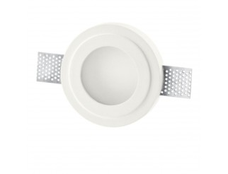 IsyLuce Porta faretto isyluce di gesso da incasso rotondo con vetro