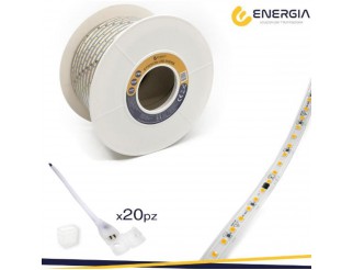 ENERGIA Strip light ac220-240v 3000k 12w/m matassa mt+20connettori