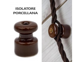 Isolatore porcellana marrone 18x20 k101
