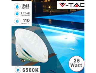V-TAC Lampada led da piscina in vetro 25w 6500k