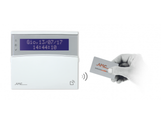 K-lcd Blue Tag - Tastiera LCD a 32 caratteri con lettore RFID/NFC integrato